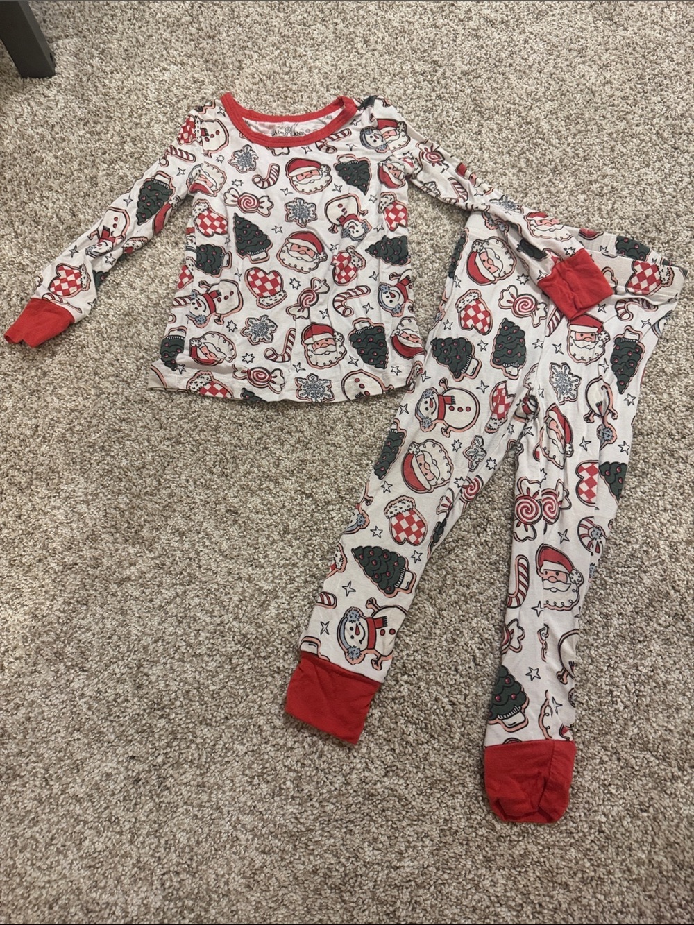 Caden Lane Santa’s Cookies 2-piece Pajamas - Picture 2 of 5